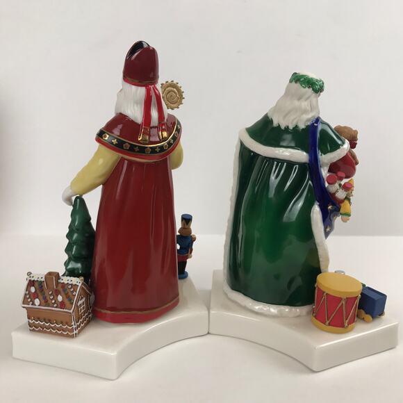 The Danbury Mint Santas Around the World Centerpiece Set England Missing Staff - Picture 10 of 16